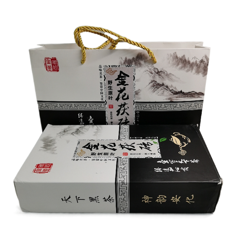 特级黑茶高野茯砖荒山金花茯砖1kg安化黑茶金花茯砖茶茯茶安华黑