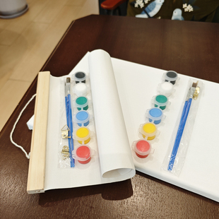 DIY空白挂画丙烯手绘油画布磁吸画夹画框涂鸦双面可画实木框定制