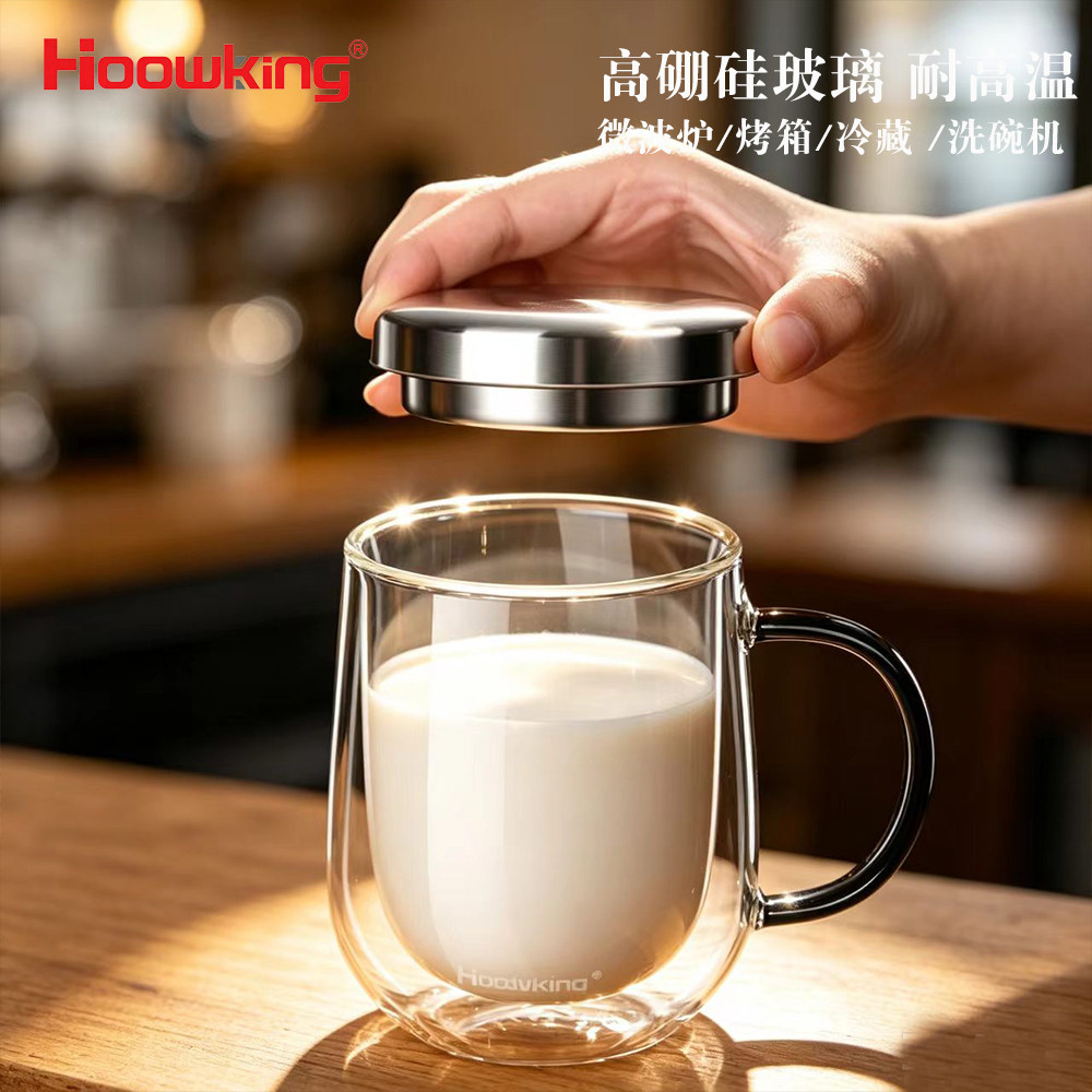 双层高硼硅玻璃家用咖啡杯水杯图片