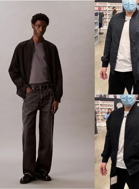 闭眼入型男款！正品CK Jeans25秋男双面穿老花满印飞行员夹克外套