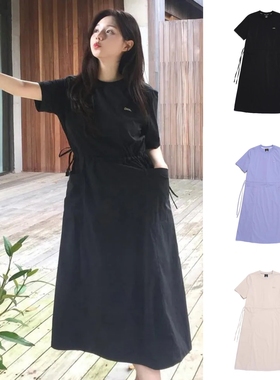 超清凉！正品韩国NG国家地理女夏防晒防水圆领T恤束腰A字裙连衣裙