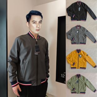 彦祖们速来！汤米TOMMY HILFIGER男女款百搭薄绒棒球领夹克外套