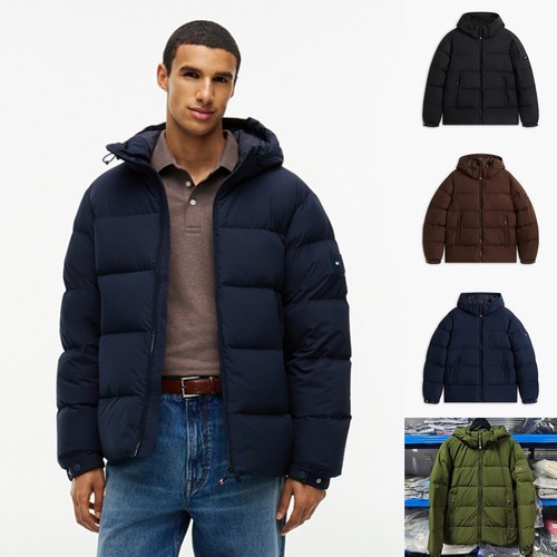 库存极少！正品Tommy汤米26绗缝轻盈90绒蓬松保暖连帽羽绒服外套