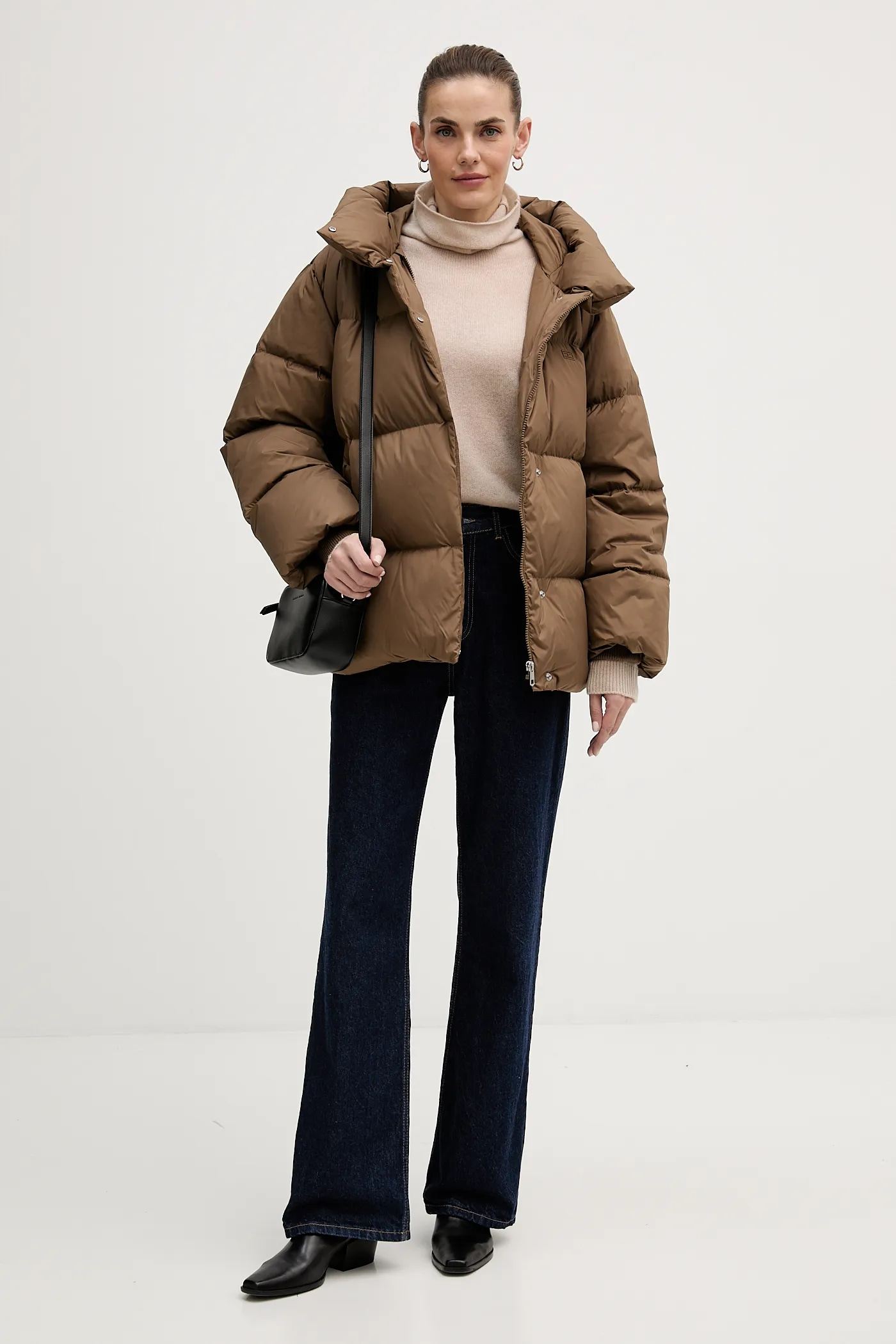 超仙超出片！正品TOMMY汤米巨厚90绒冬轻盈云朵泡芙中长款羽绒服