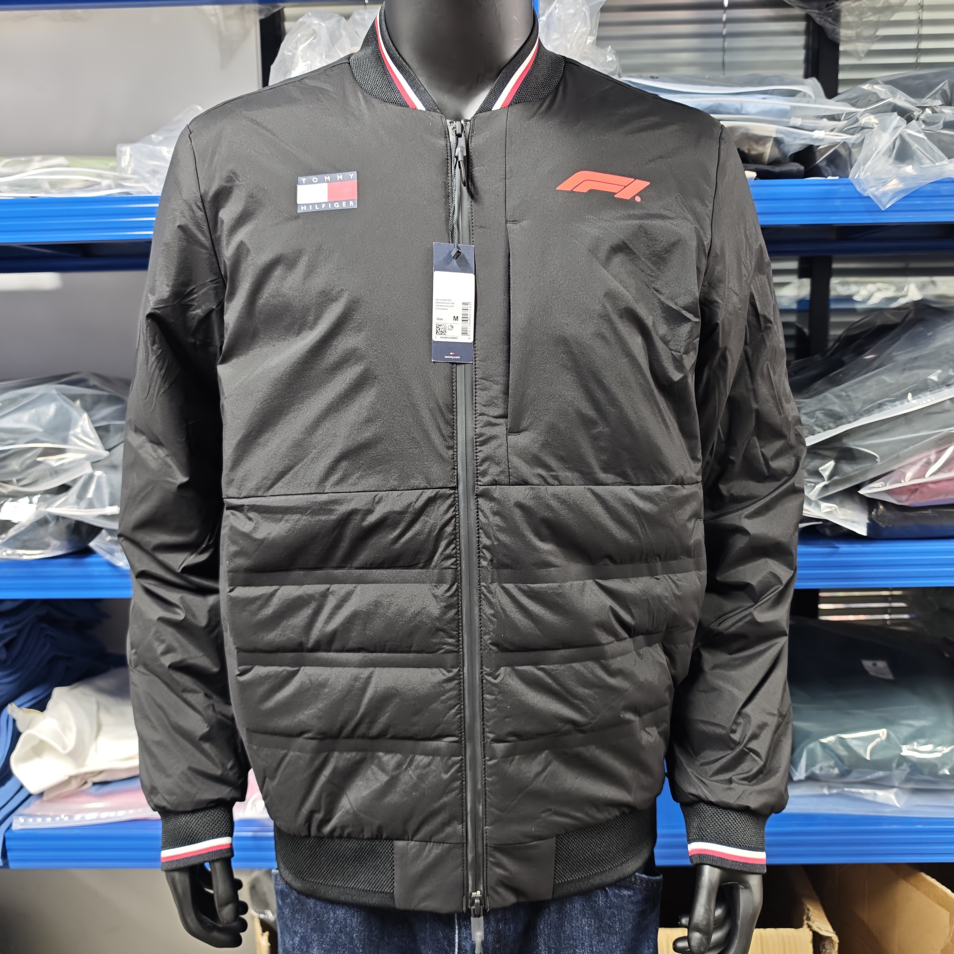 F1限定款！正品TOMMY HILFIGER 26赛场棒球服压胶棉夹克羽绒外套