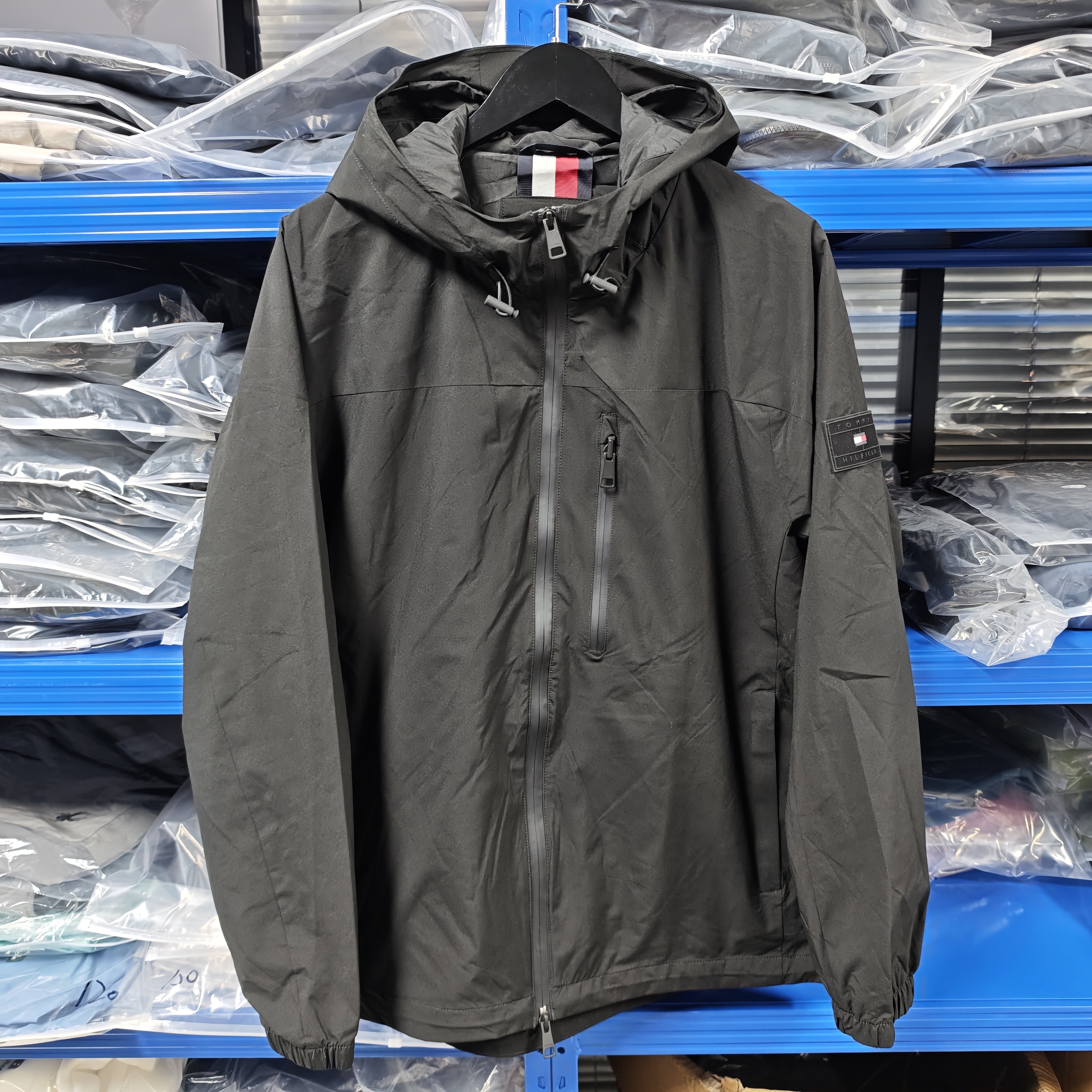 正品现货汤米TOMMY男连帽防风防水全压胶拉链软壳夹克外套XM06033