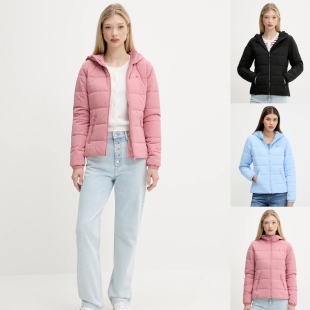 美式邻家少女!正品TOMMY25款美版高腰显腿长女款轻棉服连帽外套