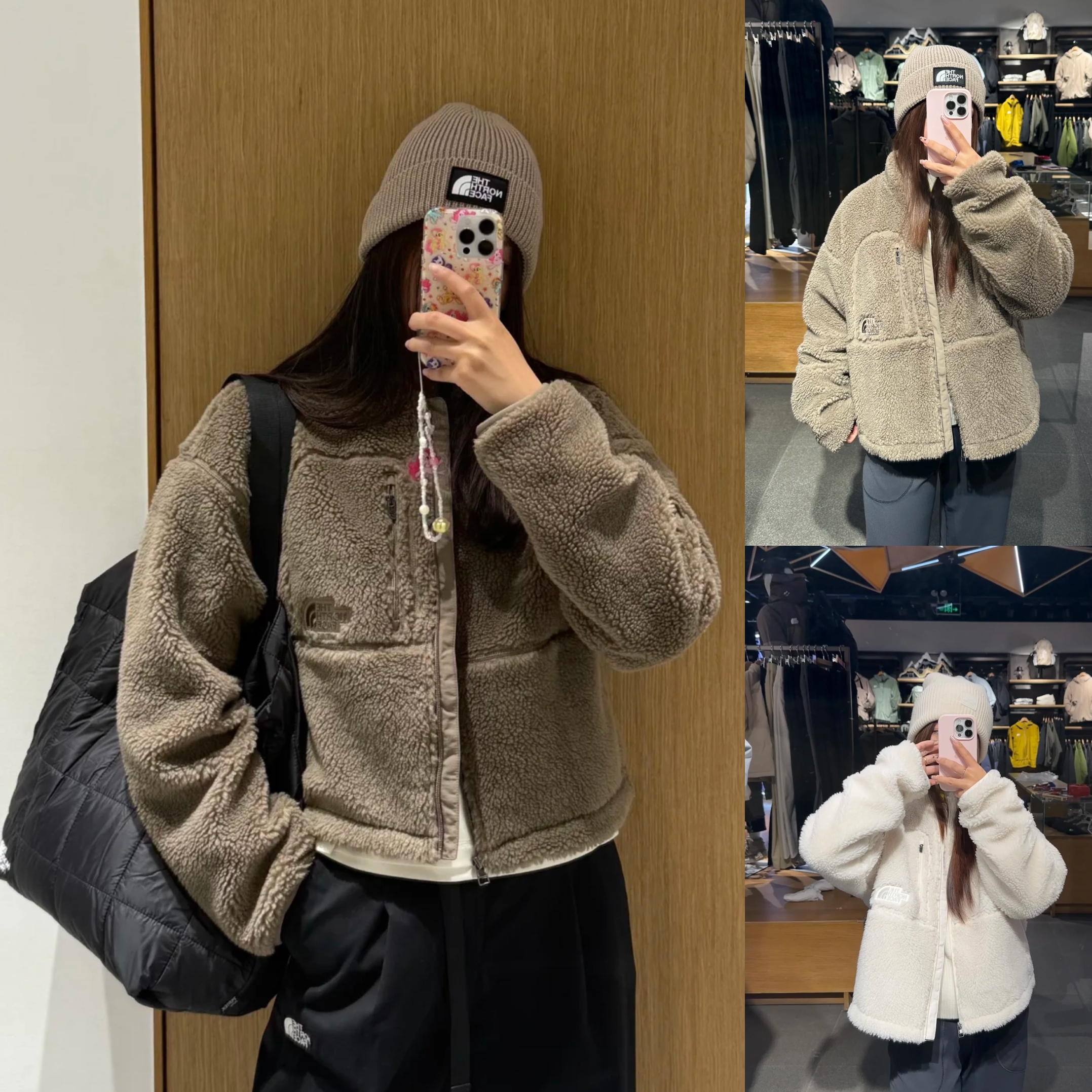 正品The North Face/北面女Extreme Pile羊羔绒抓绒保暖外套8ESP