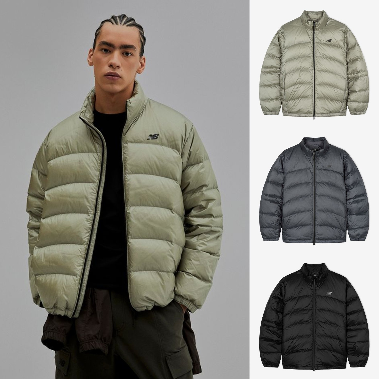 秒杀！韩国NEW BALANCE男25秋冬立领700蓬白鹅绒羽绒服NBNPF41073