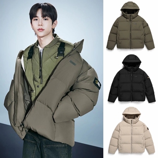 价格通杀!正品国家地理24男团同款可拆卸帽超厚匈牙利鹅绒羽绒服