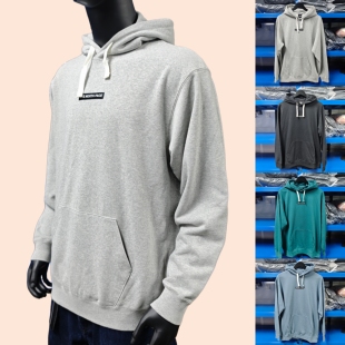 正品日单THE NORTH FACE/北面高克重连帽套头衫毛圈纯色小标卫衣