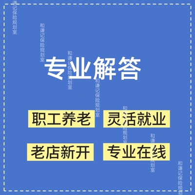 10年老店 一对一专业咨询服务 在线解答 灵活就业养老 职工