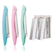 升级版 不锈钢专业修眉工具化妆师专业刮毛剃毛刀 修眉刀片新手套装