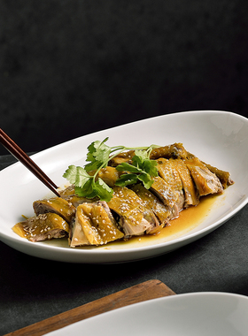 白色高级感椭圆形鱼盘家用菜盘盘子酒店餐厅餐具餐盘轻奢蒸鱼盘子