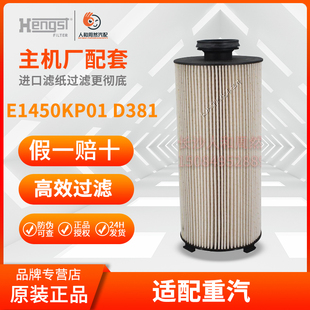HENGST大炮纸芯E1450KP01D381适用于汉格斯特重汽汕德卡MC13柴滤