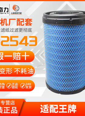2543PU空滤适配重汽王牌力狮瑞狮豪曼自卸车空气滤清器滤芯卡奇力
