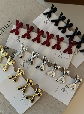 可爱小蝴蝶结发夹刘海夹编发装饰小夹子碎发边夹甜酷网红发卡发饰