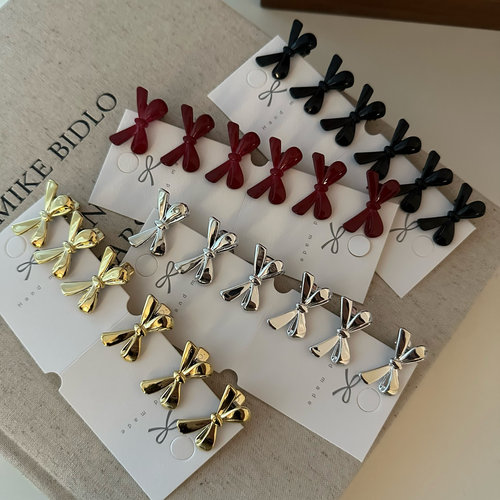 可爱小蝴蝶结发夹刘海夹编发装饰小夹子碎发边夹甜酷网红发卡发饰