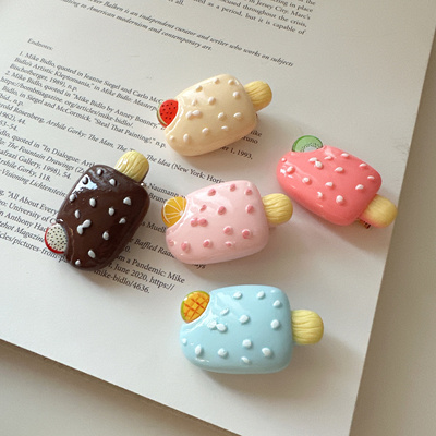 夏天可爱脆皮雪糕趣味发夹