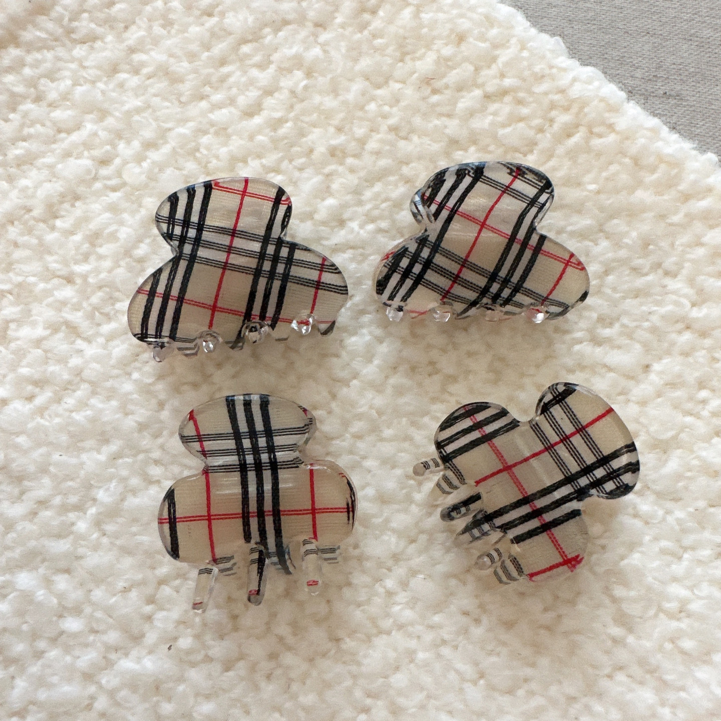 韩剧女主古早格子小抓夹刘海格纹发夹高级小抓夹发卡百搭头饰简约,饰品/流行首饰/时尚饰品新,发饰,淘宝优惠券,粉丝福利购,淘宝优惠卷