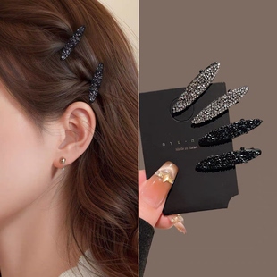 韩系小号前额碎发夹迷你水钻侧边夹鸭嘴夹子新款高级感刘海夹发卡