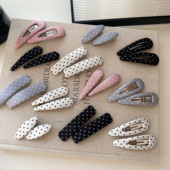 法式 复古波点bb夹ins百搭刘海夹小众气质高级感侧边夹氛围感发夹