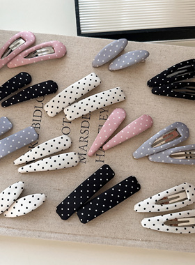 法式复古波点bb夹ins百搭刘海夹小众气质高级感侧边夹氛围感发夹