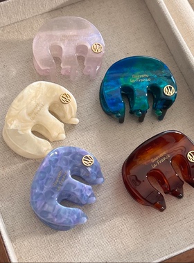 韩系同款小号m金标醋酸抓夹日常百搭温柔鲨鱼夹半扎发抓发夹发饰