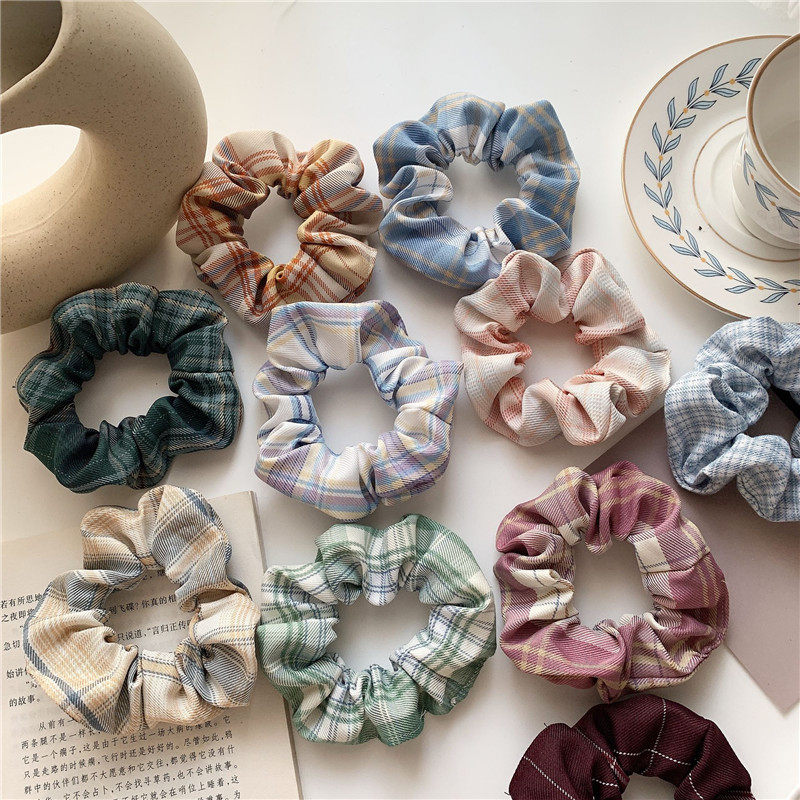 Brandy同款bm大肠发圈日系格子头绳清新jk布艺头花ins优雅大肠圈,饰品/流行首饰/时尚饰品新,发饰,淘宝优惠券,粉丝福利购,淘宝优惠卷