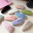 秋冬新款 温暖毛绒水滴发夹刘海夹碎发卡子可爱毛毛夹子搬搬夹发饰