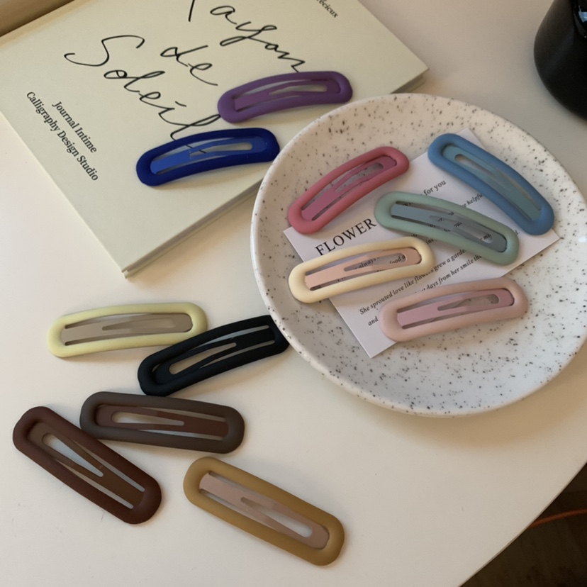 磨砂质感莫兰迪色BB夹