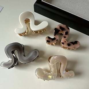 设计感醋酸半扎发夹女后脑勺小抓夹气质高马尾头饰新款 发抓发饰