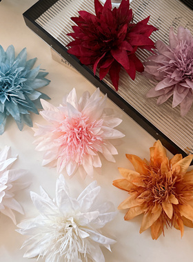 纯欲紫色海葵花朵发夹海边度假拍照仿真花朵发卡边夹唯美气质发饰