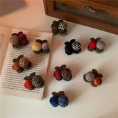 秋冬樱桃前额刘海发夹侧边碎发抓日系抓夹女气质发卡夹子头饰发卡