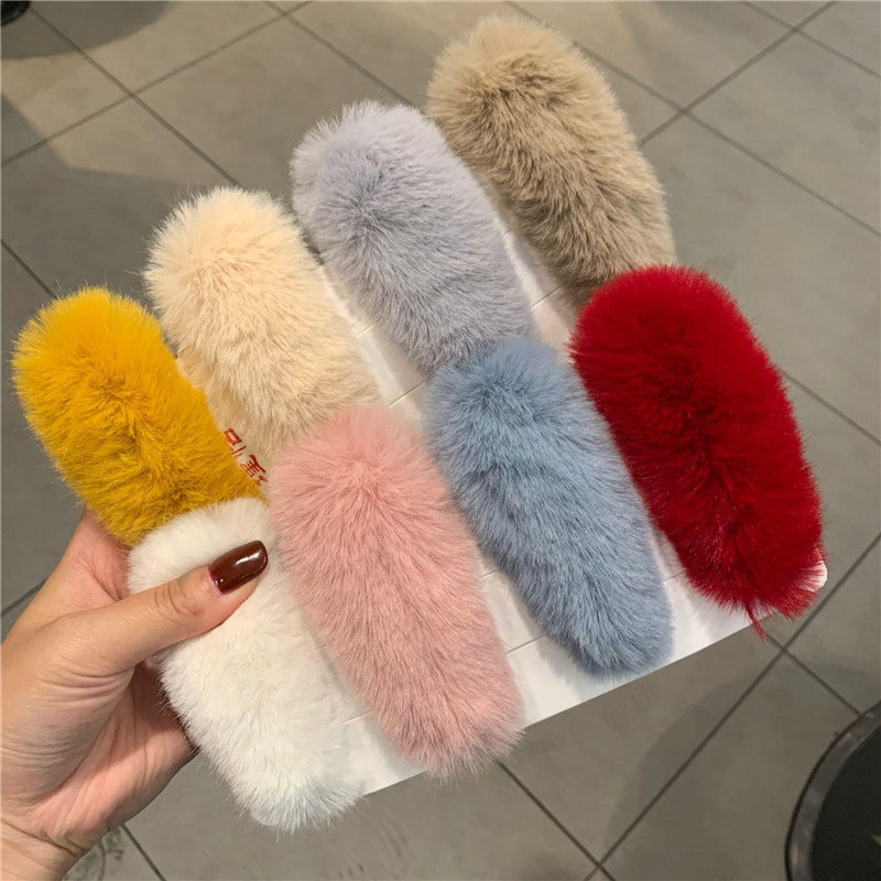 韩国网红超蓬好看彩色仿兔毛发夹少女边夹大毛毛卡子毛绒绒发卡,饰品/流行首饰/时尚饰品新,发饰,淘宝优惠券,粉丝福利购,淘宝优惠卷