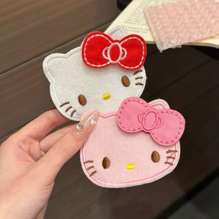 超可爱的KT脑袋!整理碎发魔术贴发卡化妆敷面膜无痕刘海贴粘发贴