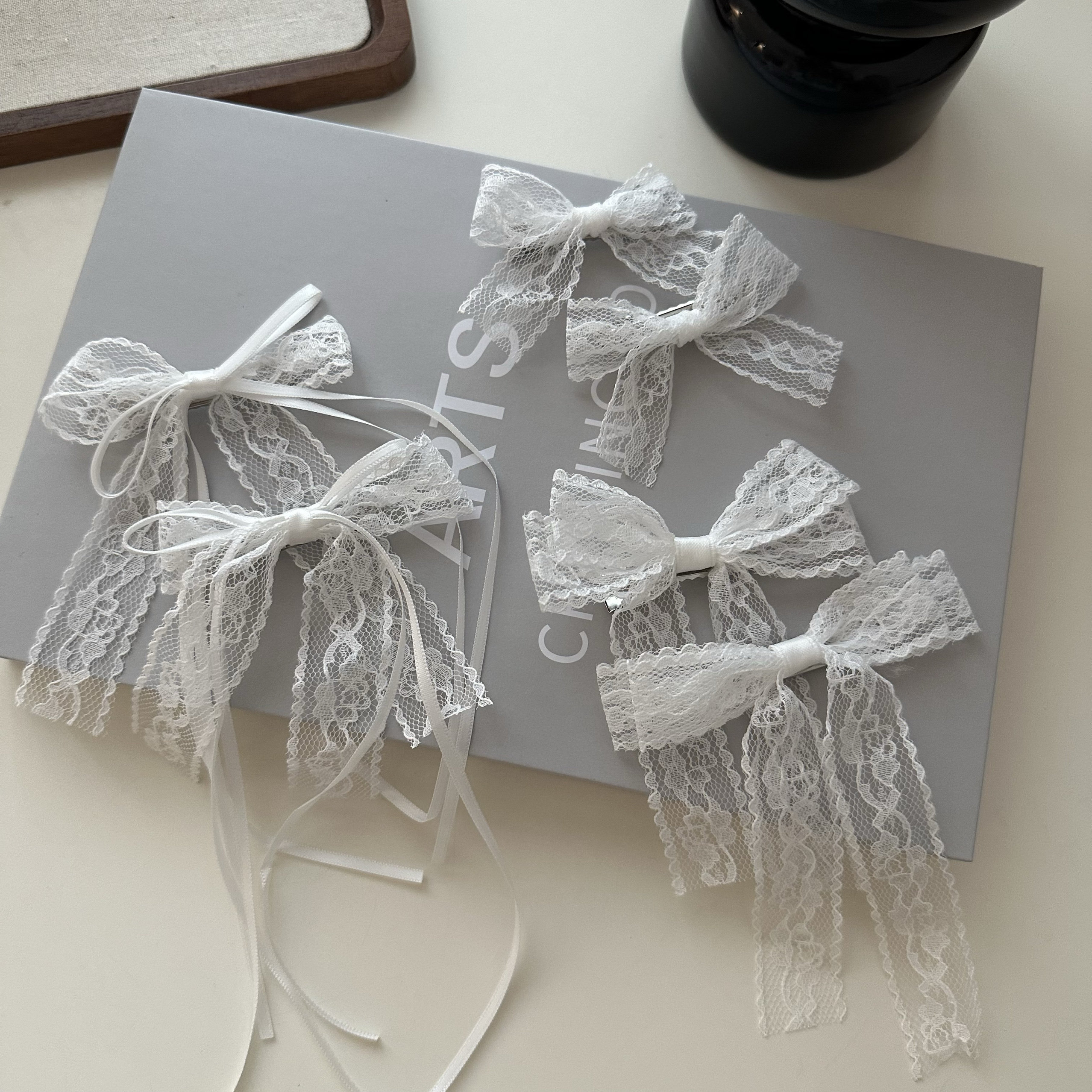 韩系超仙白色蕾丝蝴蝶结发夹甜美可爱气少女芭蕾风飘带发卡边夹子,饰品/流行首饰/时尚饰品新,发饰,淘宝优惠券,粉丝福利购,淘宝优惠卷