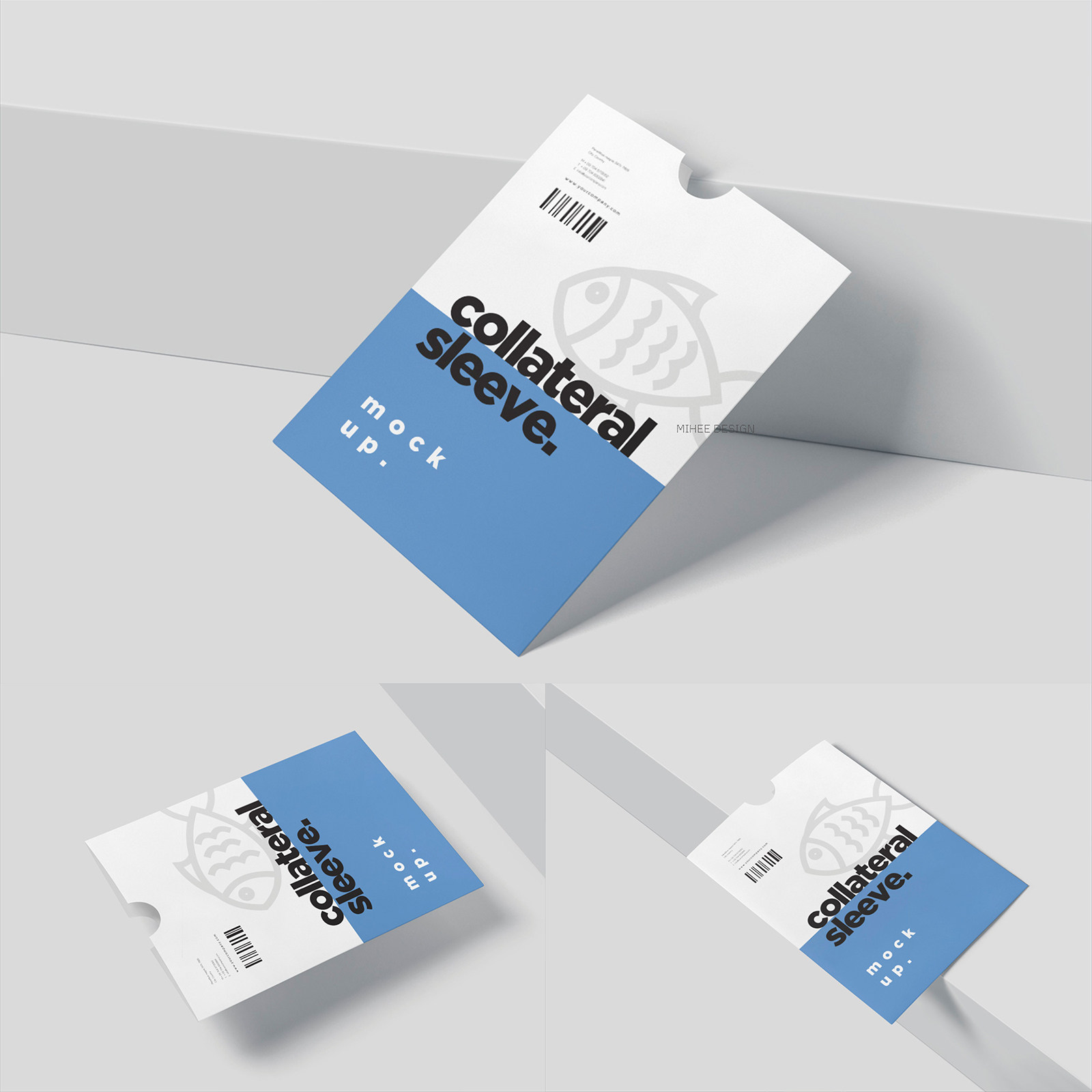 4款多角度卡片会员卡银行卡vip卡卡套封套设计贴图样机psd模板