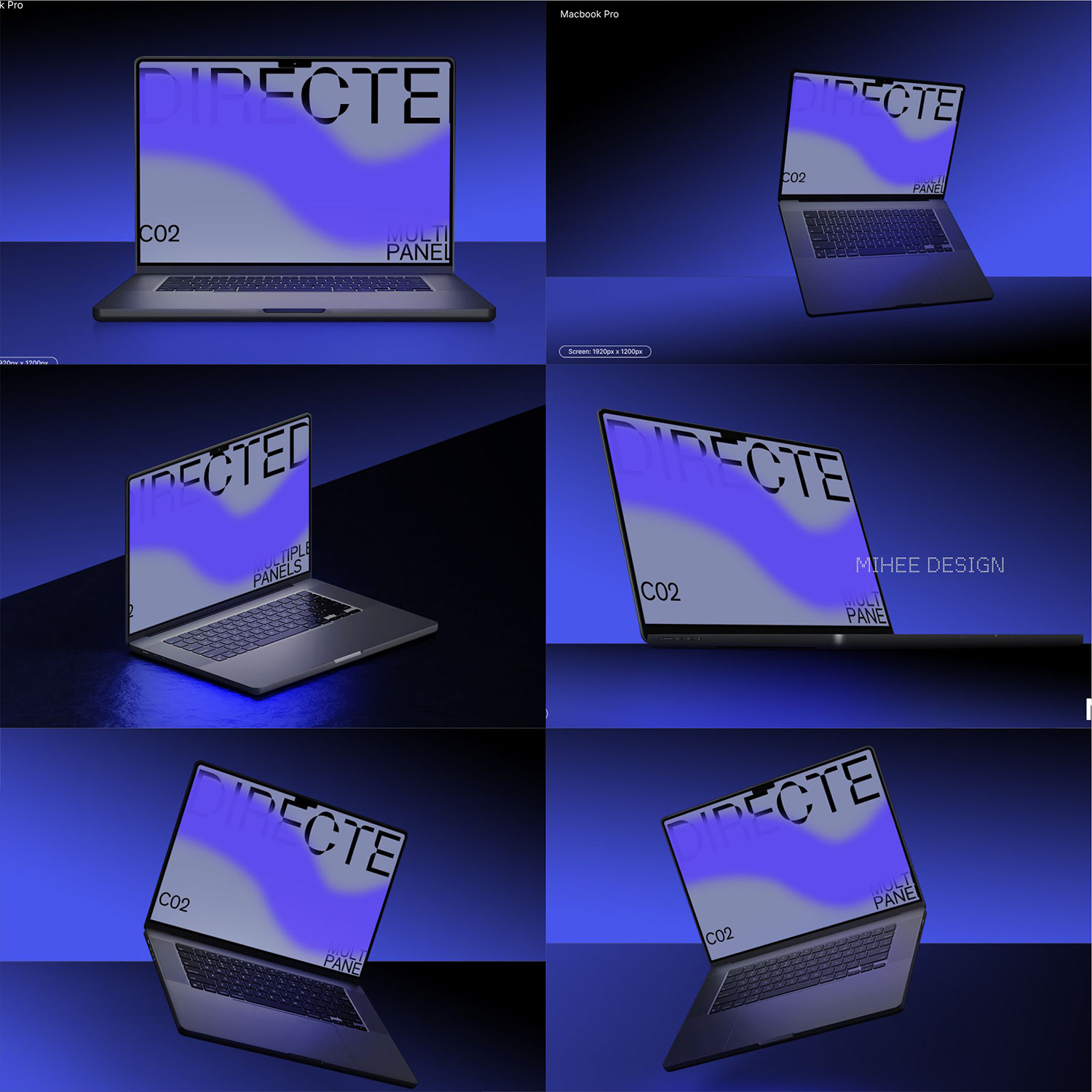 12款极简质感macbook苹果笔记本电脑ui屏幕界面展示psd样机贴图