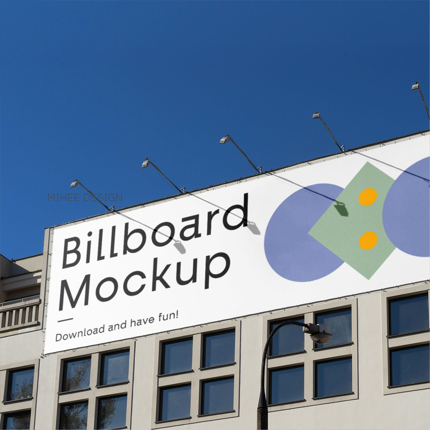 大楼高层建筑广告牌户外大牌单立柱大型海报样机设计素材psd贴图