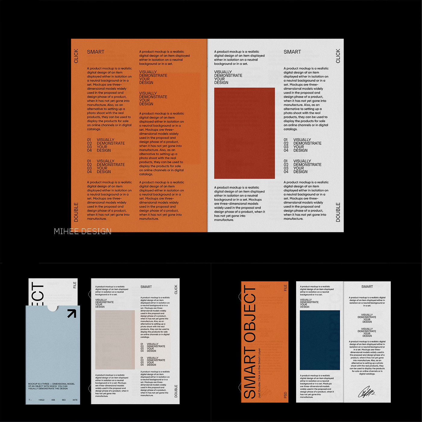 6款极简质感文创小册子A4单页vi画册样机PSD智能替换贴图可改背景,商务/设计服务,设计素材/源文件,淘宝优惠券,粉丝福利购,淘宝优惠卷