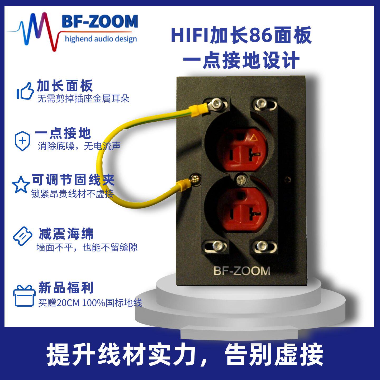 BF-ZOOM美标加长86面板带固线夹