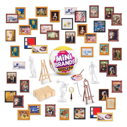 ZURU指尖收藏家大师画作雕塑迷你微缩潮玩盲盒玩具MiNi BRANDS