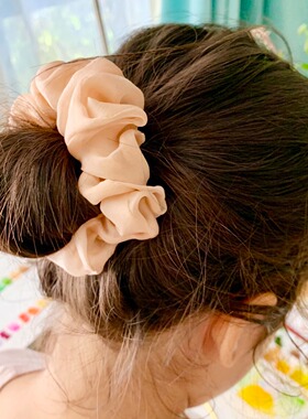 真丝新款雪纺大肠发圈桑蚕丝复古手工超仙仙气甜美头绳发绳女头饰