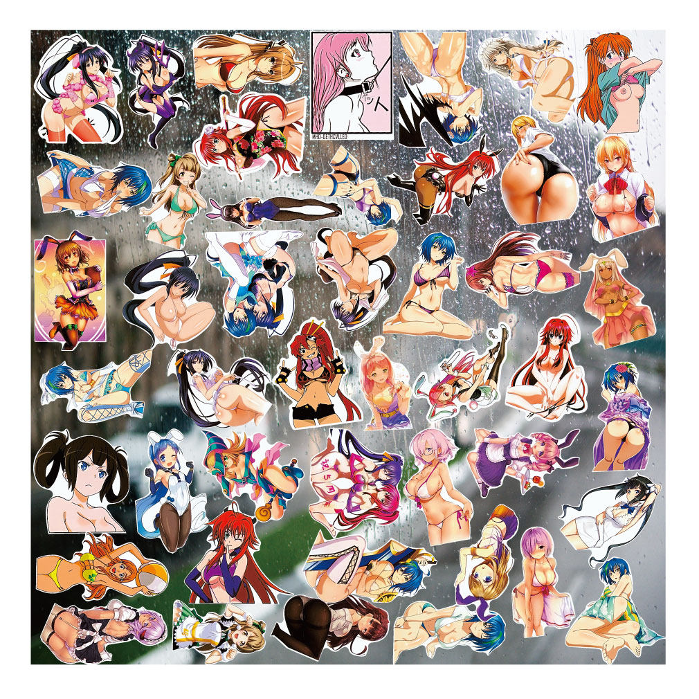 美女兔女郎UV转印贴卡通套图水晶标签防嗮头盔汽车手机装饰贴纸