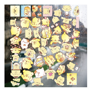 大耳朵布丁狗动漫套图UV转印贴水晶标签户外防水头盔汽车装饰贴纸