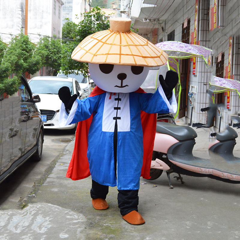 蜀大侠熊猫卡通人偶服装头套定做图片