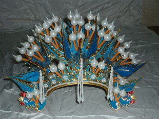 戏剧戏曲京剧影视摄影服装用品/点翠老旦冠佘太君头饰老旦凤冠/套