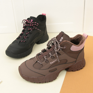 时尚 加绒低跟真皮阿甘鞋 休闲鞋 跑步运动鞋 6003冬季 软底女鞋 新款