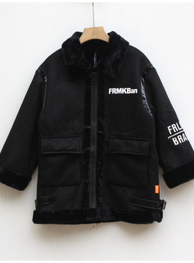 L-UA系列120/130冬装 品牌童装折扣/童开衫加绒厚休闲外套11189黑